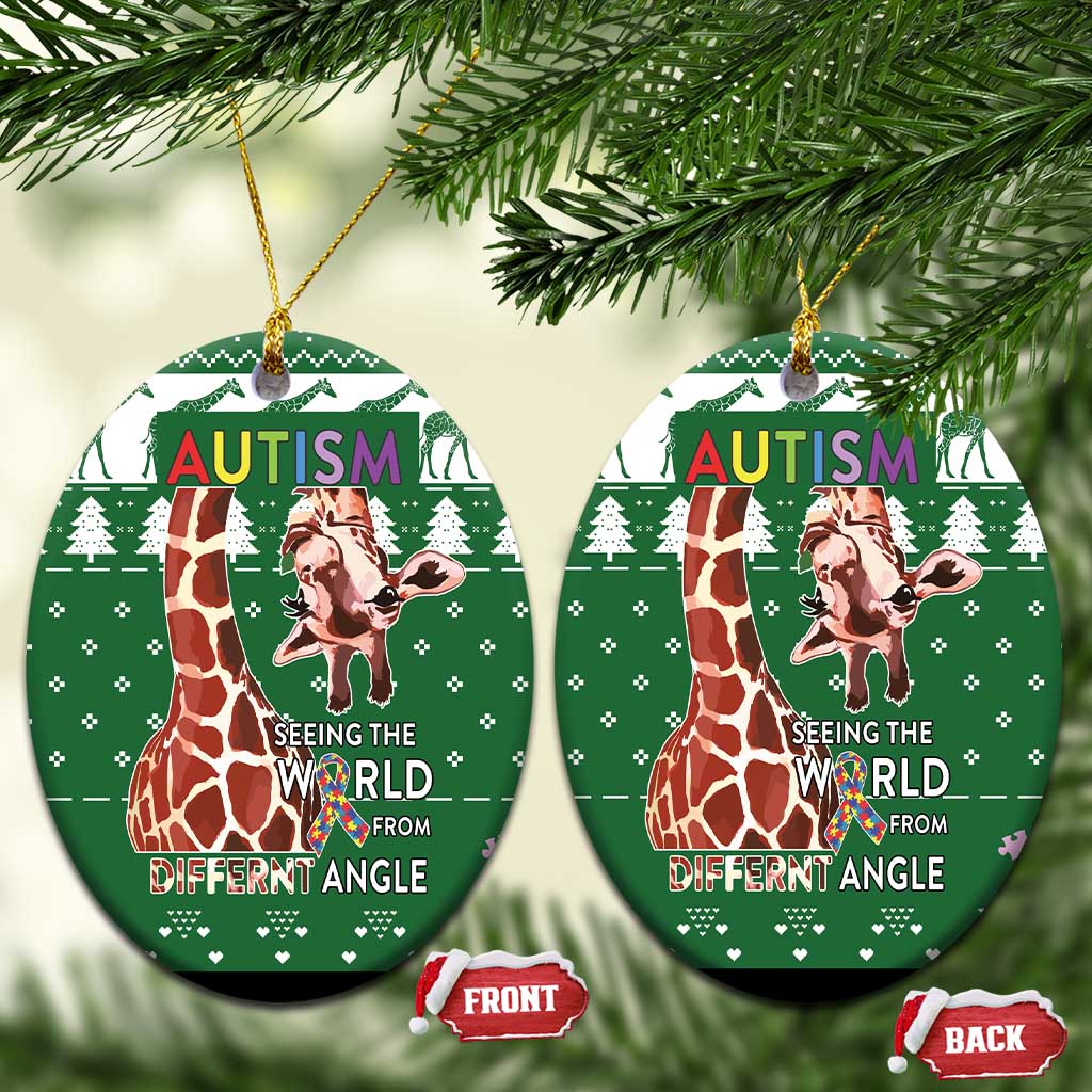 Giraffe Autism Ceramic Ornament Seeing The World From Different Angles - Wonder Print Shop