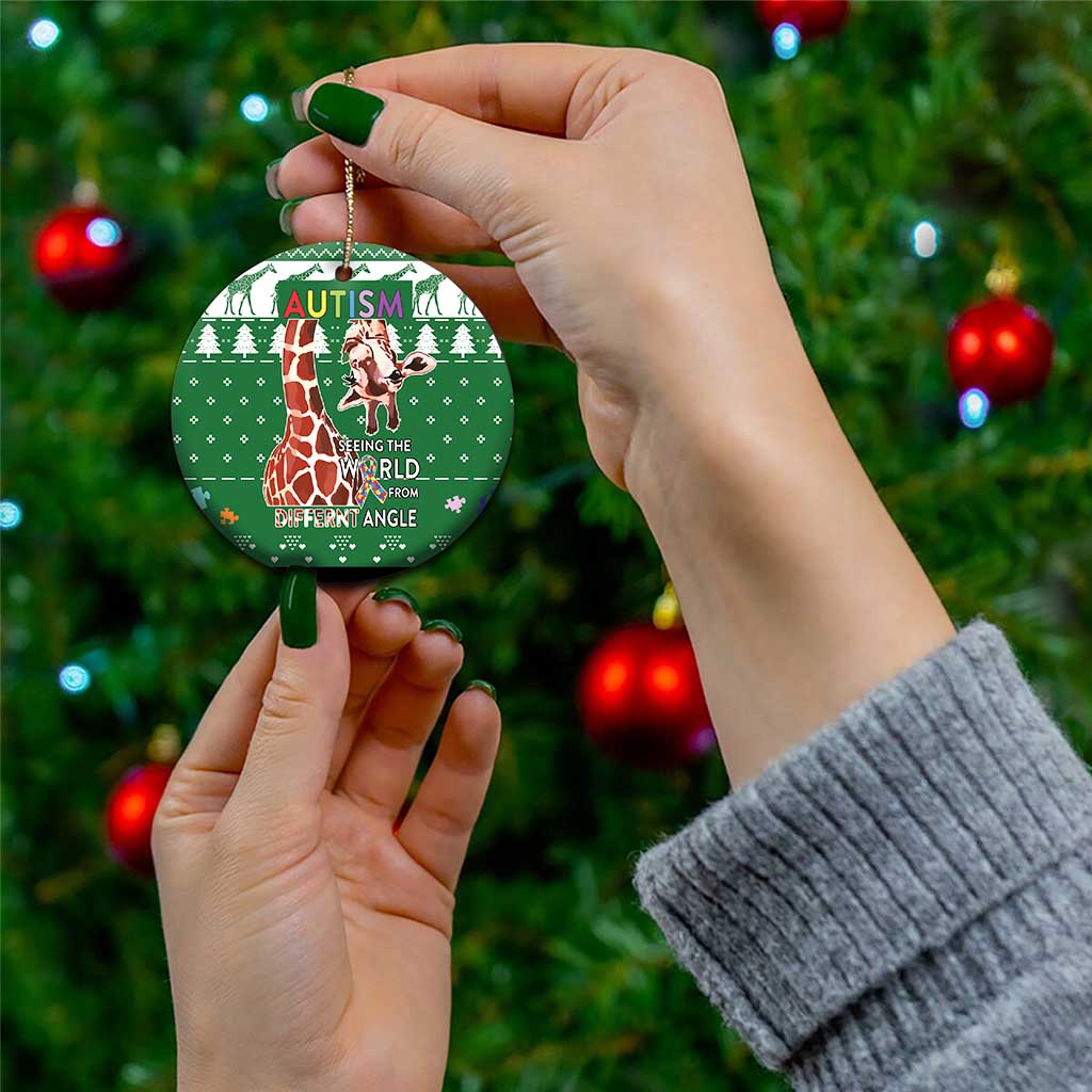 Giraffe Autism Ceramic Ornament Seeing The World From Different Angles - Wonder Print Shop