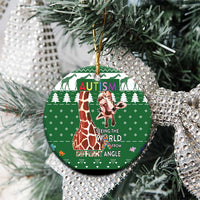 Giraffe Autism Ceramic Ornament Seeing The World From Different Angles - Wonder Print Shop