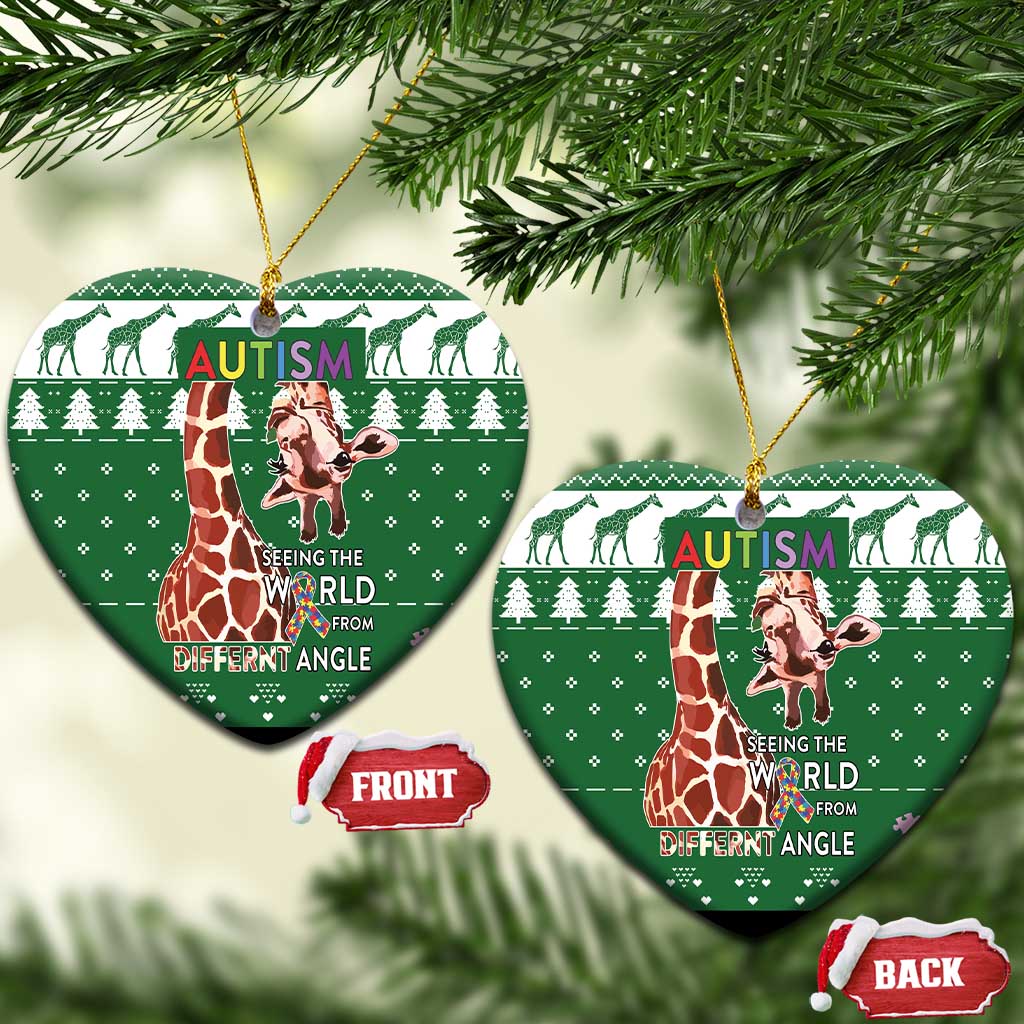 Giraffe Autism Ceramic Ornament Seeing The World From Different Angles - Wonder Print Shop
