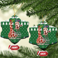 Giraffe Autism Ceramic Ornament Seeing The World From Different Angles - Wonder Print Shop