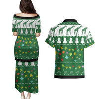 Giraffe Autism Couples Matching Puletasi and Hawaiian Shirt Seeing The World From Different Angles - Wonder Print Shop