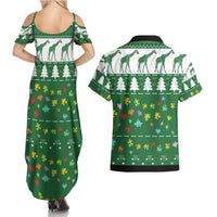 Giraffe Autism Couples Matching Summer Maxi Dress and Hawaiian Shirt Seeing The World From Different Angles - Wonder Print Shop