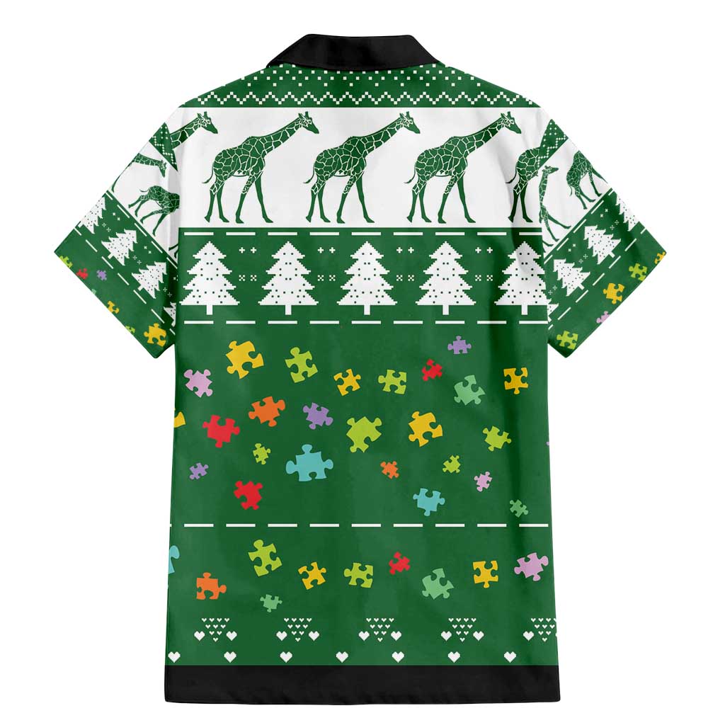 Giraffe Autism Family Matching Mermaid Dress and Hawaiian Shirt Seeing The World From Different Angles - Wonder Print Shop