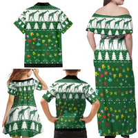 Giraffe Autism Family Matching Off Shoulder Maxi Dress and Hawaiian Shirt Seeing The World From Different Angles - Wonder Print Shop