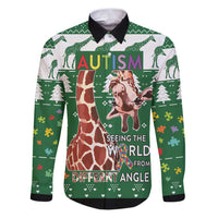 Giraffe Autism Family Matching Puletasi and Hawaiian Shirt Seeing The World From Different Angles - Wonder Print Shop