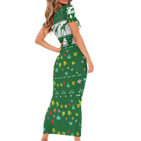 Giraffe Autism Family Matching Short Sleeve Bodycon Dress and Hawaiian Shirt Seeing The World From Different Angles - Wonder Print Shop