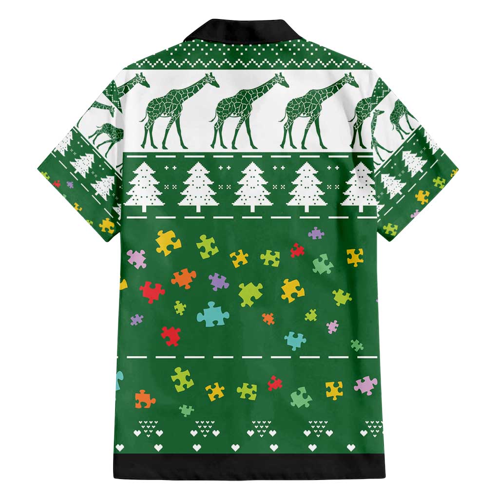 Giraffe Autism Family Matching Summer Maxi Dress and Hawaiian Shirt Seeing The World From Different Angles - Wonder Print Shop