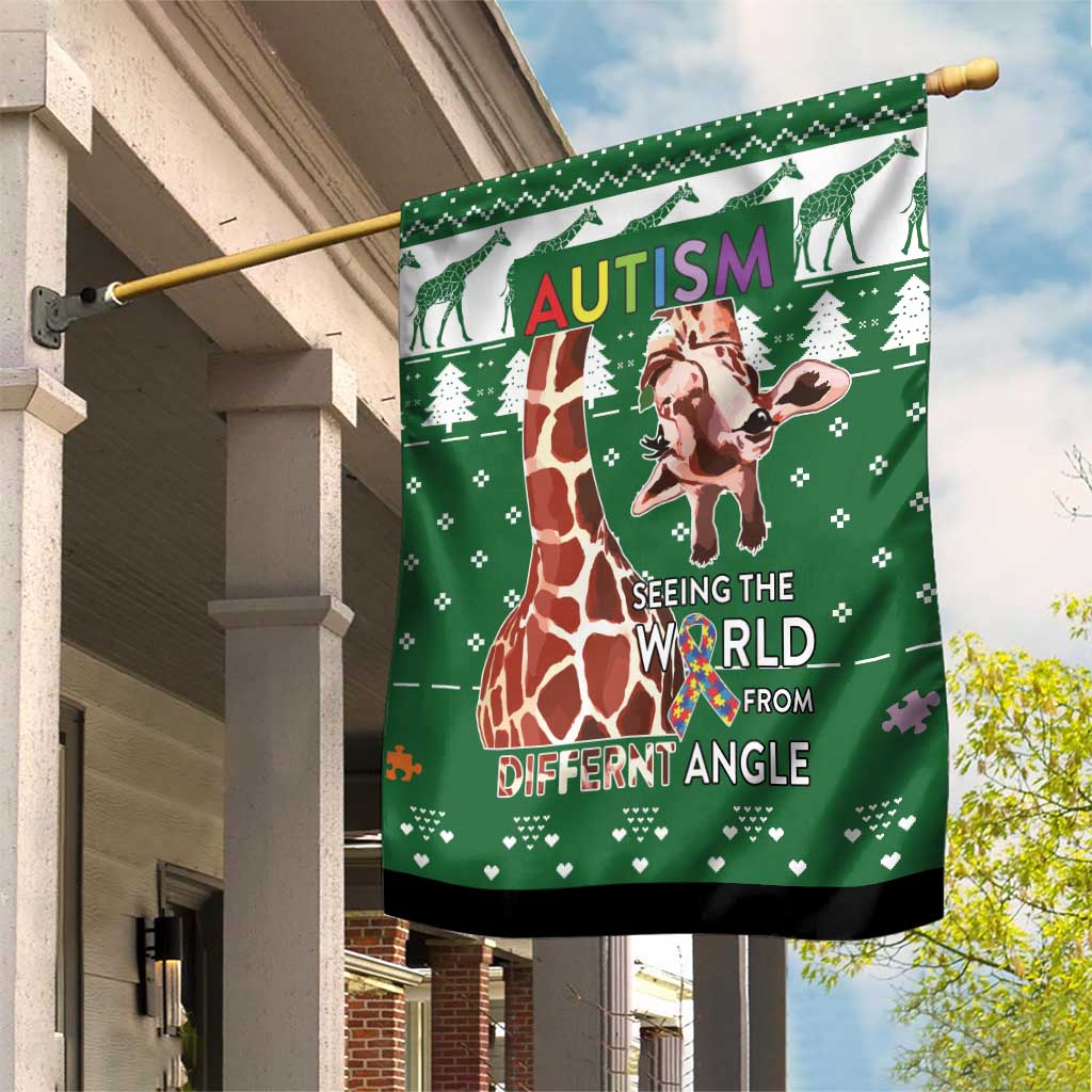 Giraffe Autism Garden Flag Seeing The World From Different Angles - Wonder Print Shop
