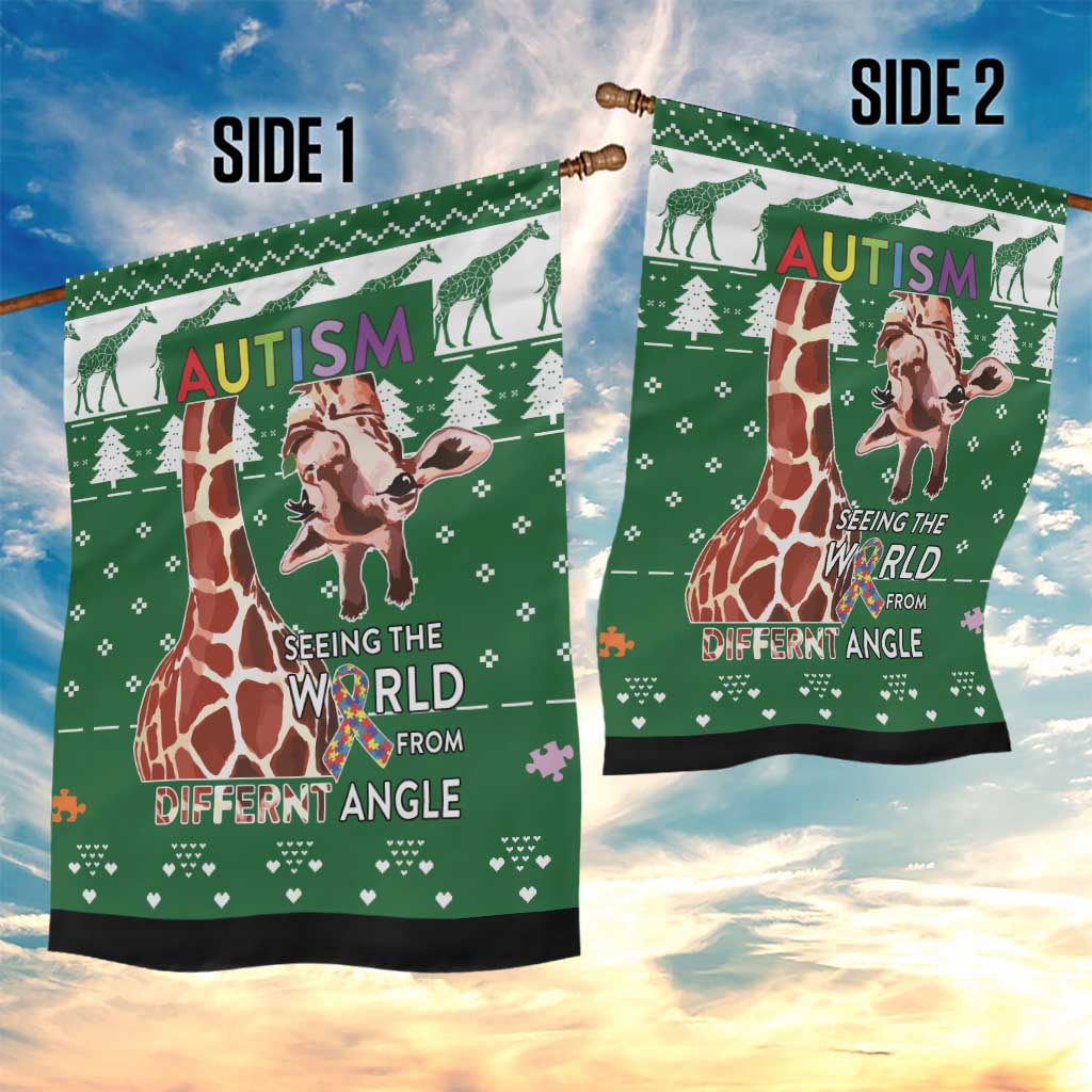 Giraffe Autism Garden Flag Seeing The World From Different Angles - Wonder Print Shop