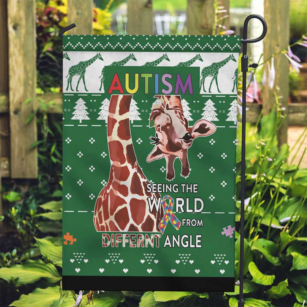 Giraffe Autism Garden Flag Seeing The World From Different Angles - Wonder Print Shop