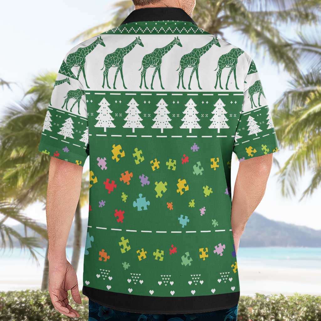 Giraffe Autism Hawaiian Shirt Seeing The World From Different Angles - Wonder Print Shop