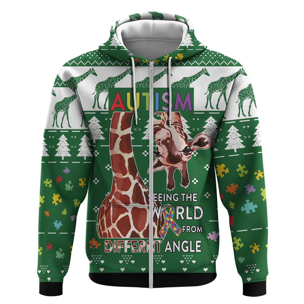 Giraffe Autism Hoodie Seeing The World From Different Angles - Wonder Print Shop