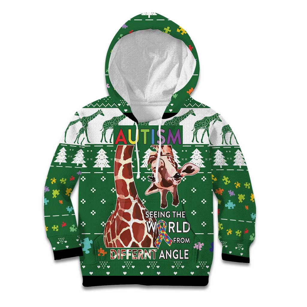 Giraffe Autism Kid Hoodie Seeing The World From Different Angles - Wonder Print Shop