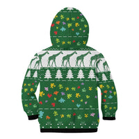 Giraffe Autism Kid Hoodie Seeing The World From Different Angles - Wonder Print Shop