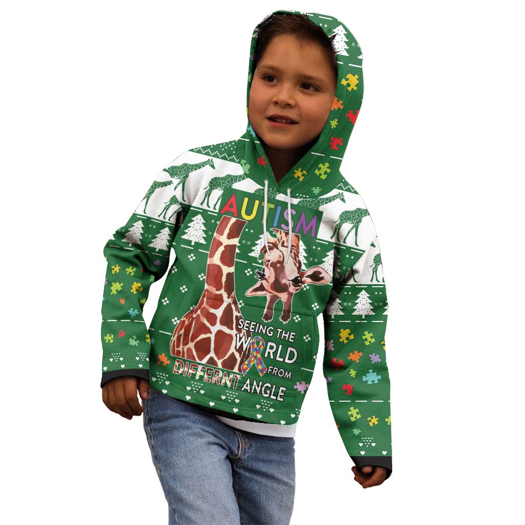 Giraffe Autism Kid Hoodie Seeing The World From Different Angles - Wonder Print Shop