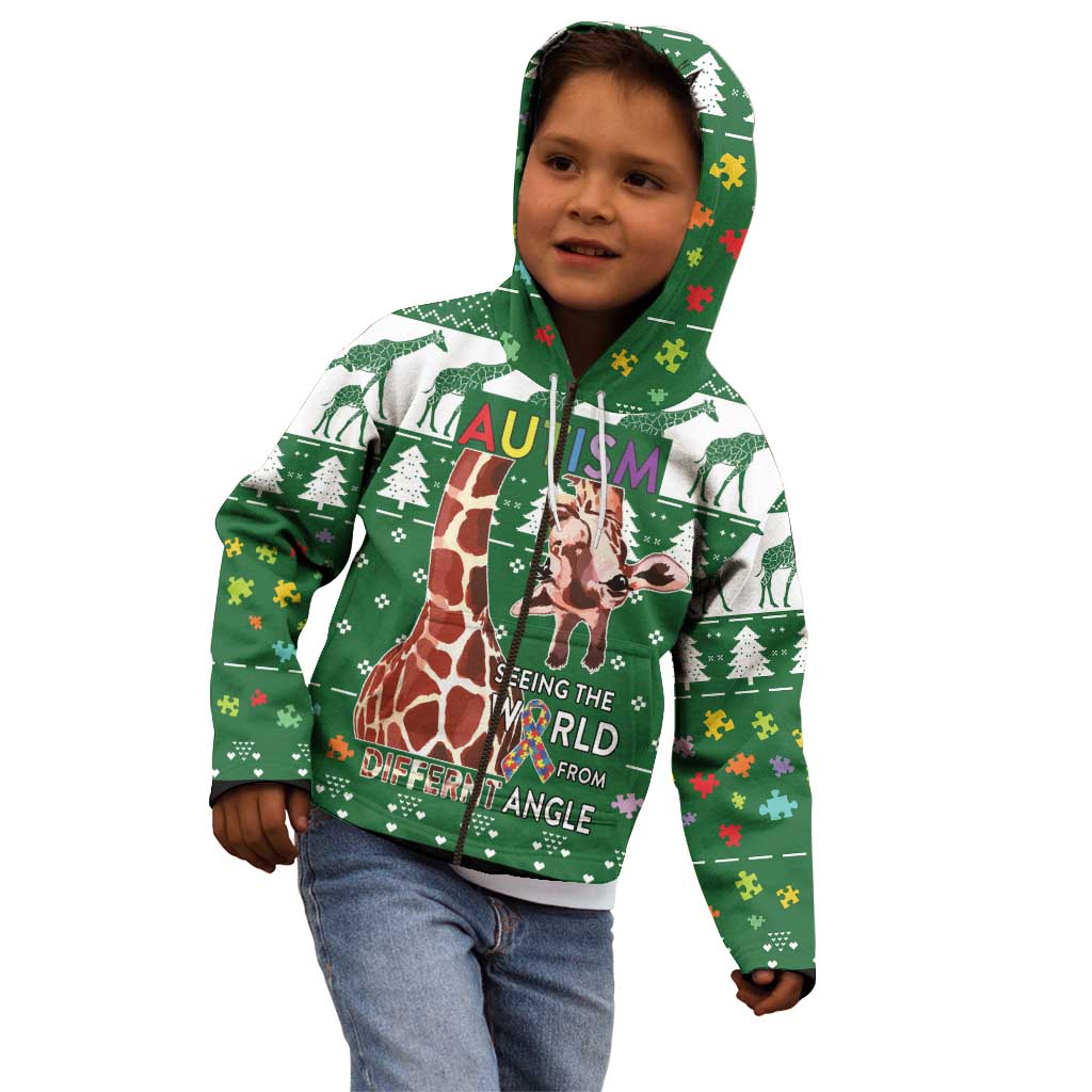 Giraffe Autism Kid Hoodie Seeing The World From Different Angles - Wonder Print Shop