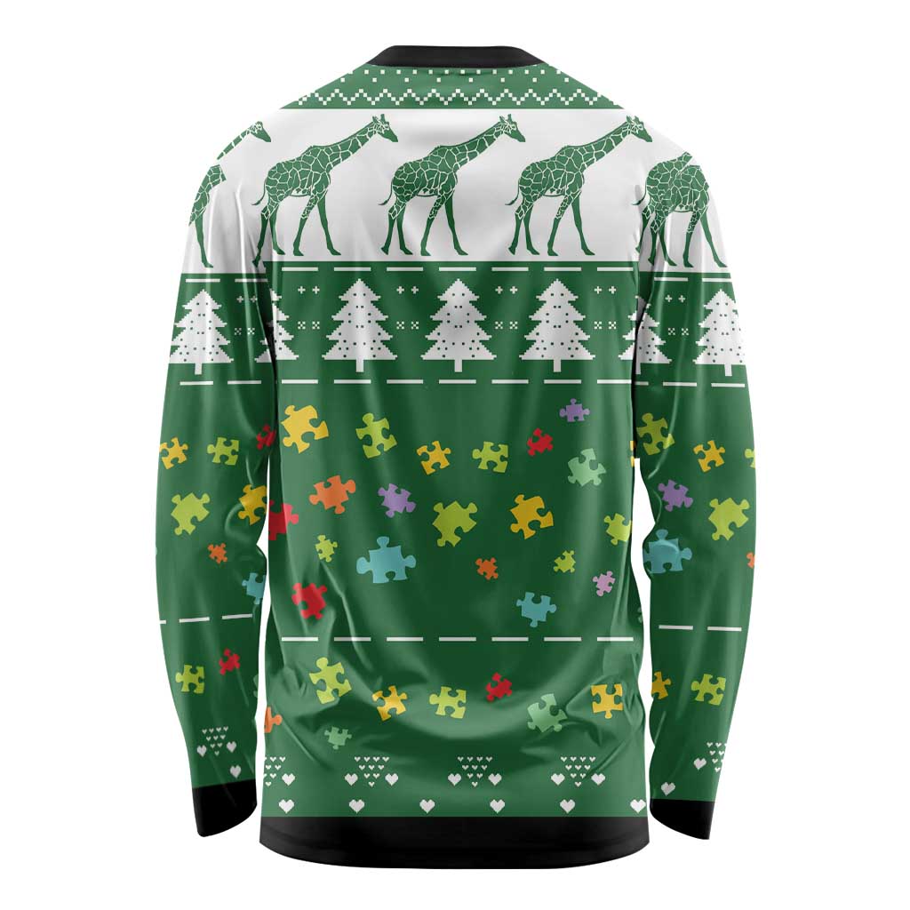 Giraffe Autism Long Sleeve Shirt Seeing The World From Different Angles - Wonder Print Shop