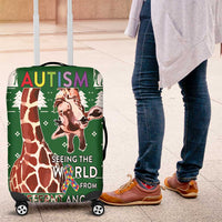 Giraffe Autism Luggage Cover Seeing The World From Different Angles - Wonder Print Shop