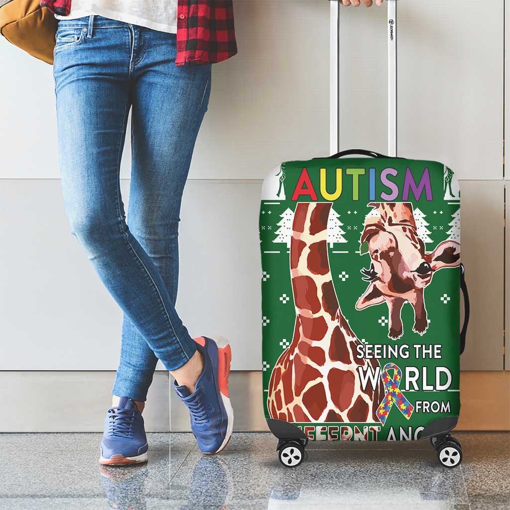 Giraffe Autism Luggage Cover Seeing The World From Different Angles - Wonder Print Shop
