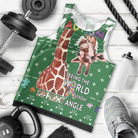 Giraffe Autism Men Tank Top Seeing The World From Different Angles - Wonder Print Shop