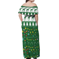 Giraffe Autism Off Shoulder Maxi Dress Seeing The World From Different Angles - Wonder Print Shop