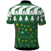 Giraffe Autism Polo Shirt Seeing The World From Different Angles - Wonder Print Shop