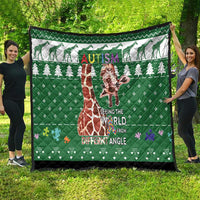 Giraffe Autism Quilt Seeing The World From Different Angles - Wonder Print Shop