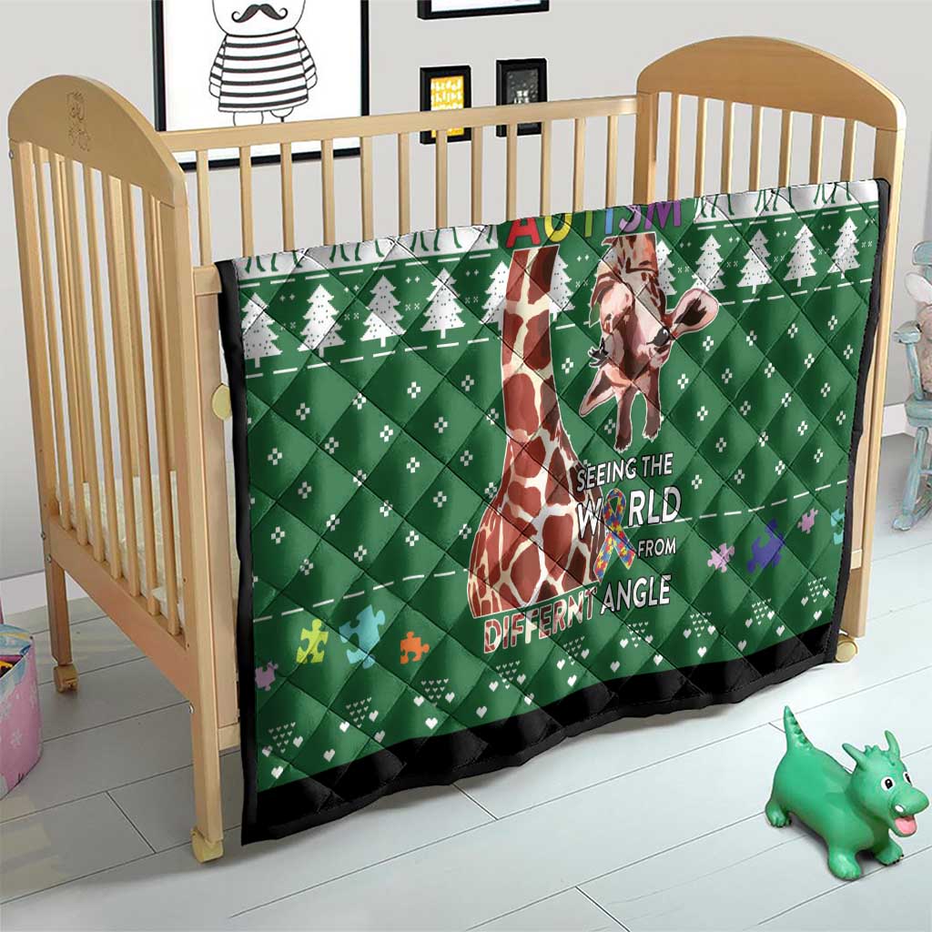 Giraffe Autism Quilt Seeing The World From Different Angles - Wonder Print Shop