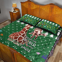 Giraffe Autism Quilt Bed Set Seeing The World From Different Angles - Wonder Print Shop