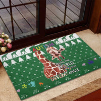 Giraffe Autism Rubber Doormat Seeing The World From Different Angles - Wonder Print Shop