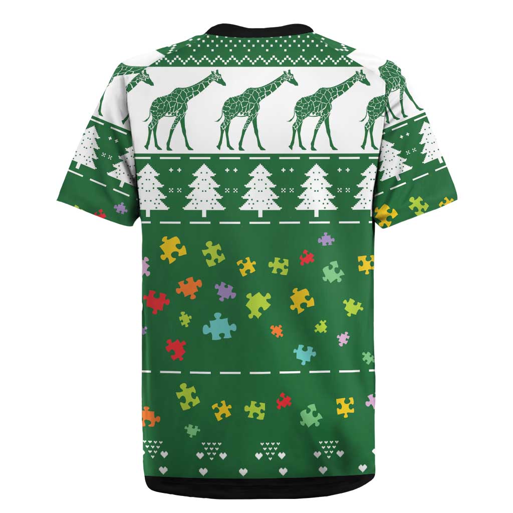 Giraffe Autism Rugby Jersey Seeing The World From Different Angles - Wonder Print Shop