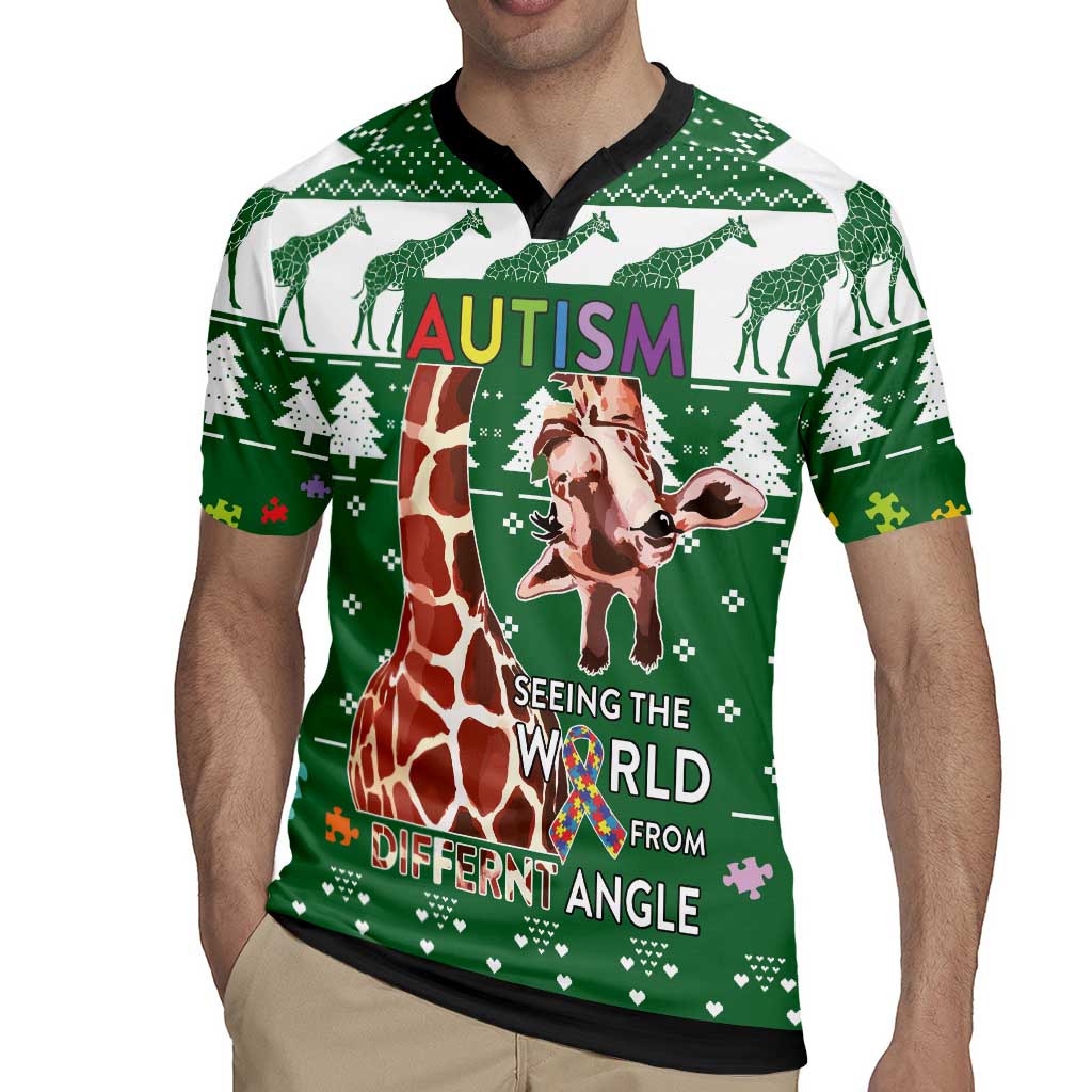 Giraffe Autism Rugby Jersey Seeing The World From Different Angles - Wonder Print Shop