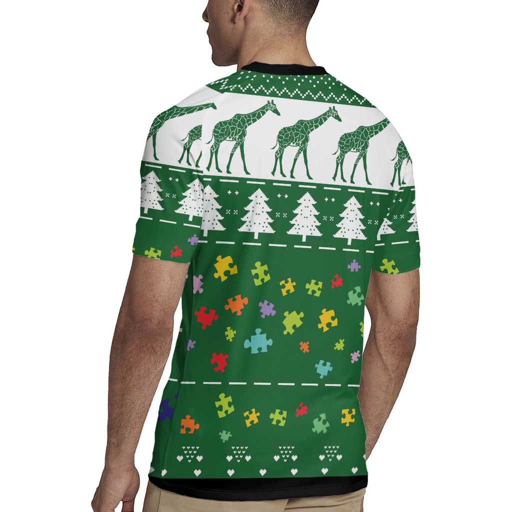 Giraffe Autism Rugby Jersey Seeing The World From Different Angles - Wonder Print Shop