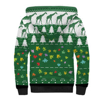 Giraffe Autism Sherpa Hoodie Seeing The World From Different Angles - Wonder Print Shop