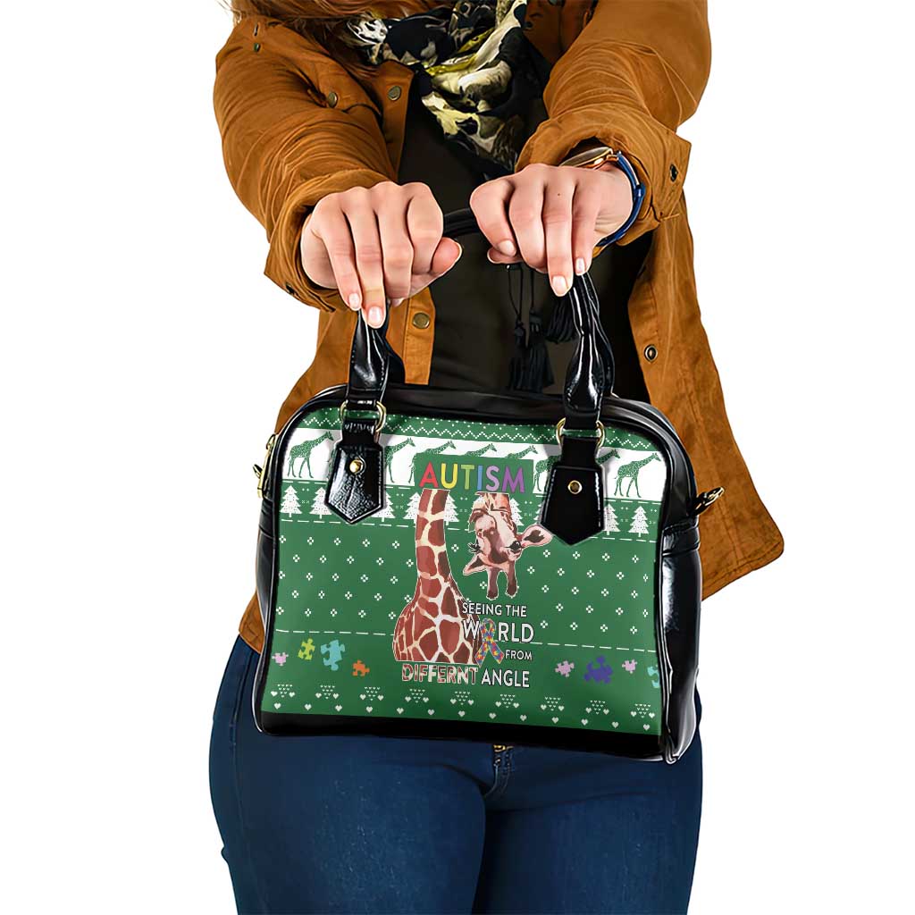 Giraffe Autism Shoulder Handbag Seeing The World From Different Angles