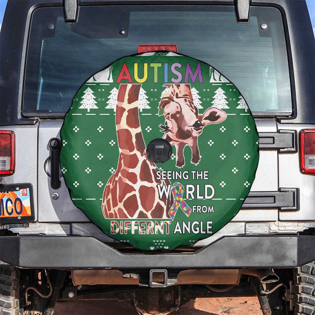 Giraffe Autism Spare Tire Cover Seeing The World From Different Angles - Wonder Print Shop
