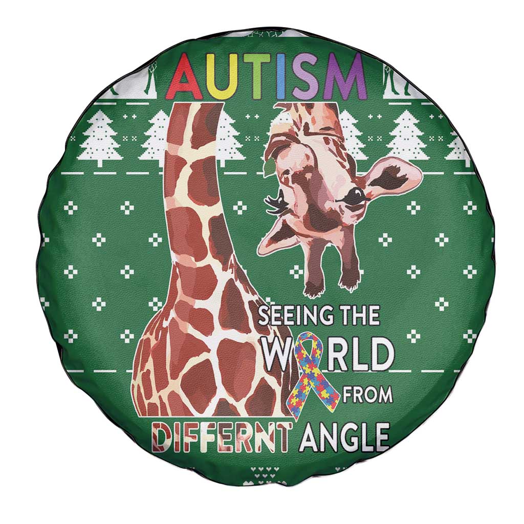 Giraffe Autism Spare Tire Cover Seeing The World From Different Angles - Wonder Print Shop