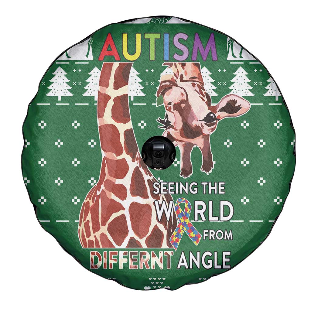 Giraffe Autism Spare Tire Cover Seeing The World From Different Angles - Wonder Print Shop
