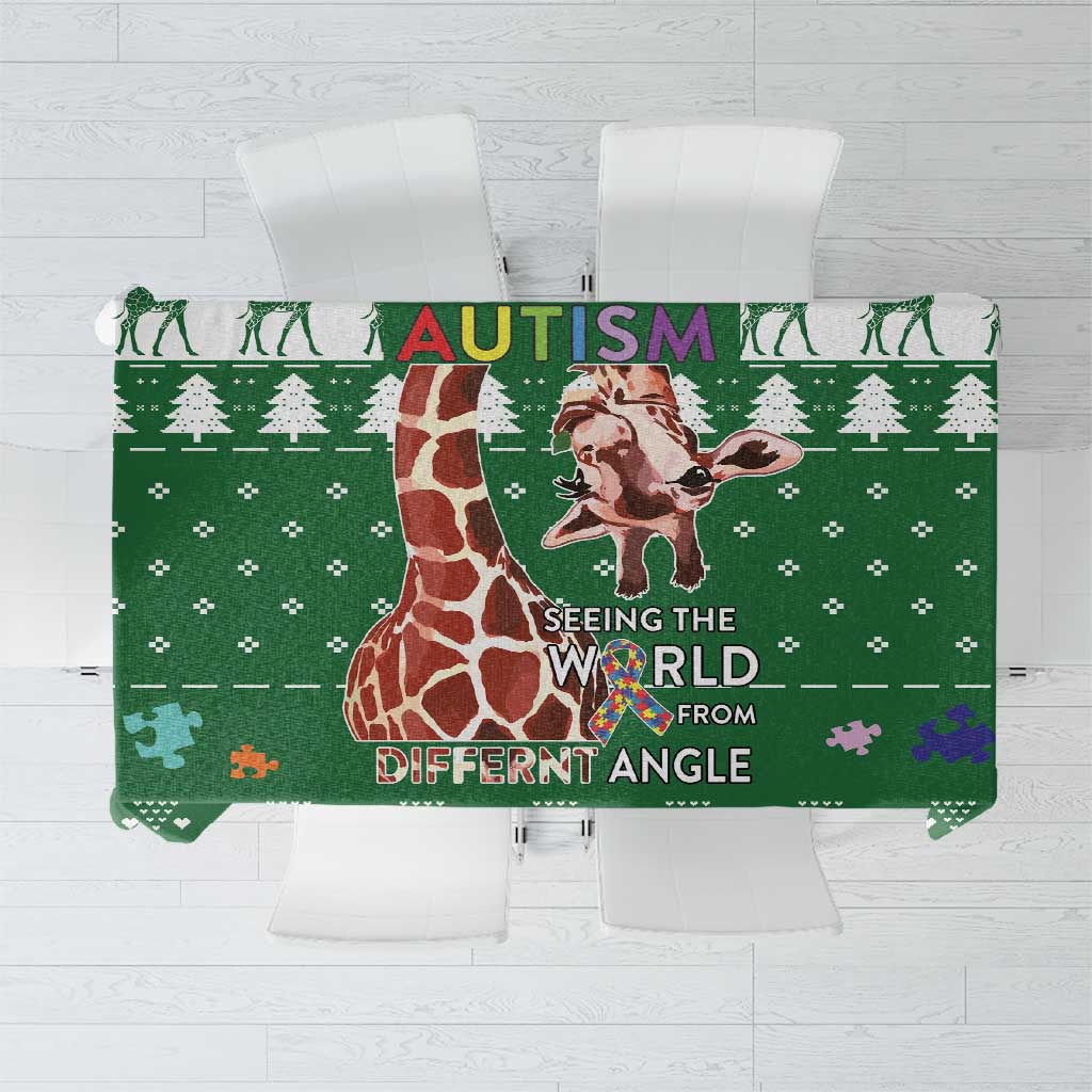 Giraffe Autism Tablecloth Seeing The World From Different Angles - Wonder Print Shop