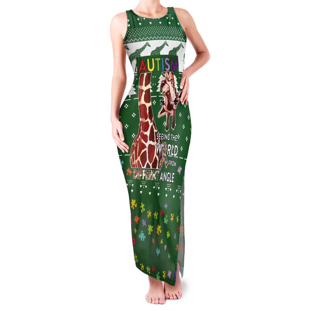 Giraffe Autism Tank Maxi Dress Seeing The World From Different Angles - Wonder Print Shop