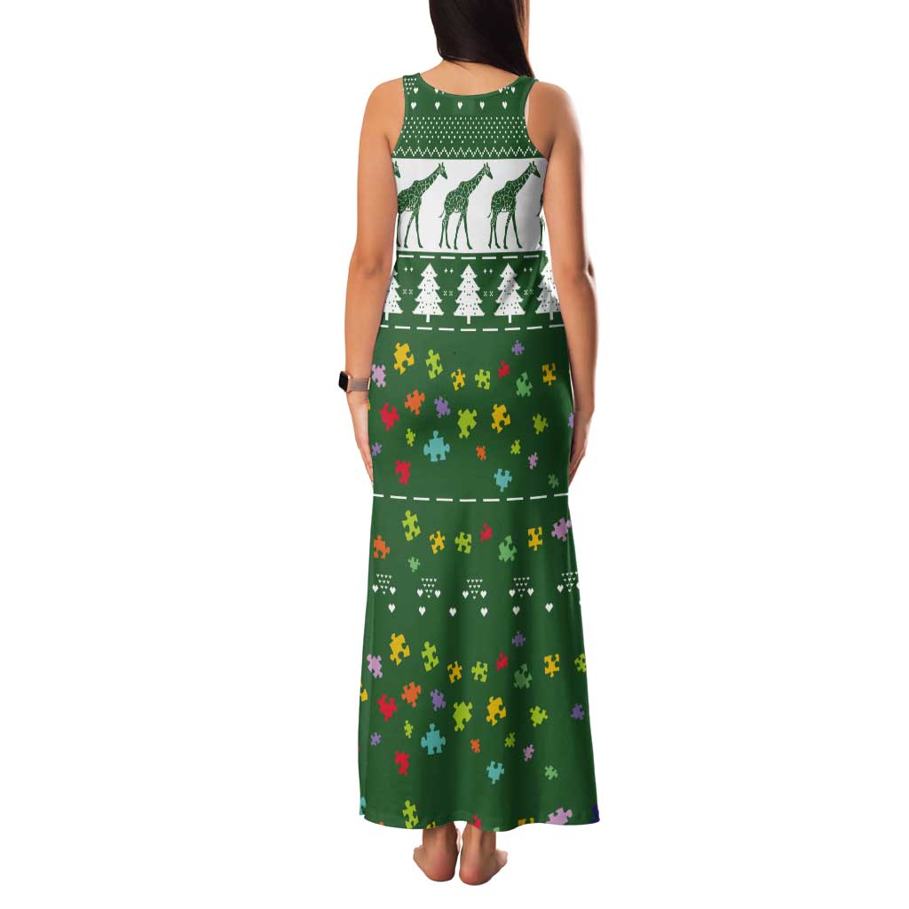 Giraffe Autism Tank Maxi Dress Seeing The World From Different Angles - Wonder Print Shop