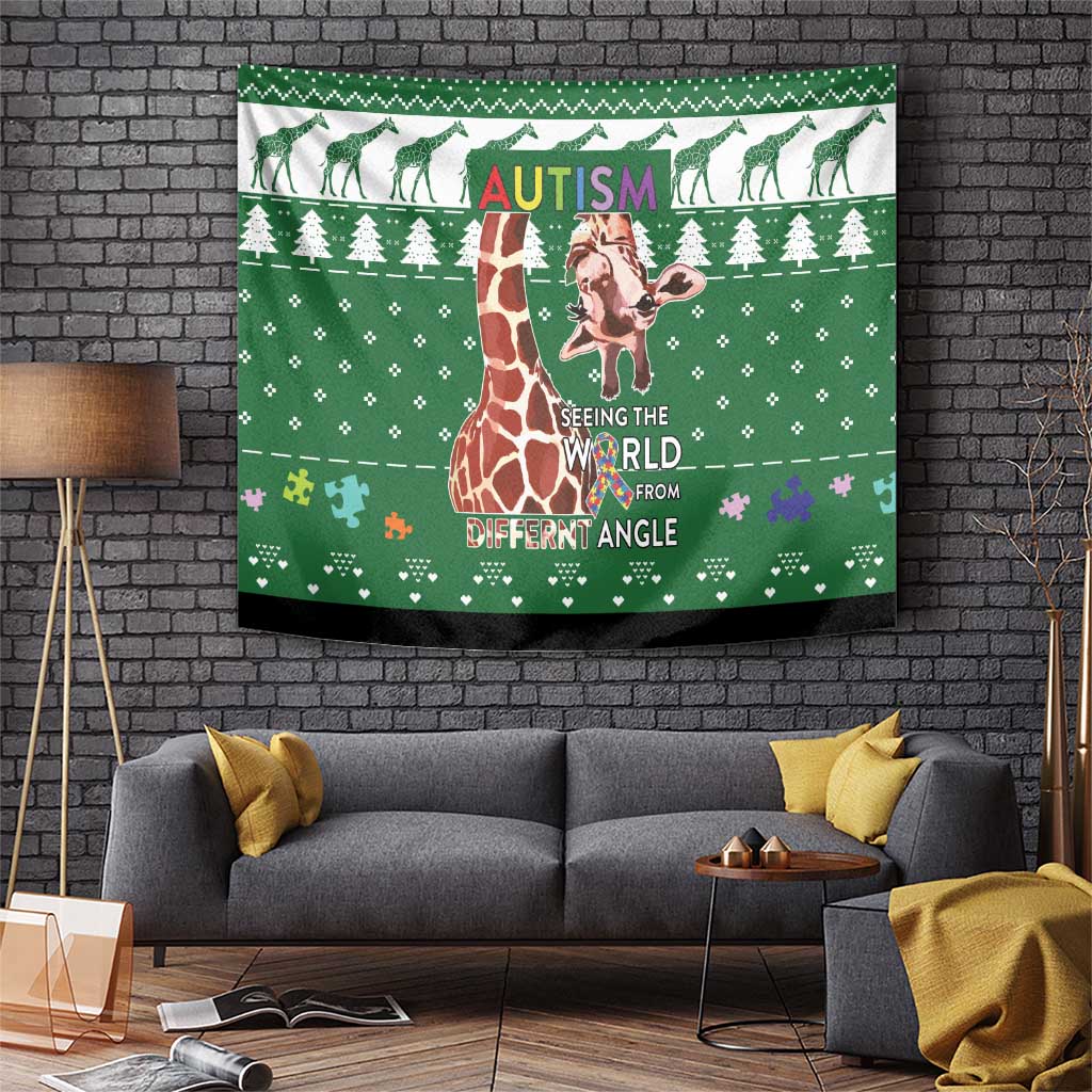 Giraffe Autism Tapestry Seeing The World From Different Angles - Wonder Print Shop