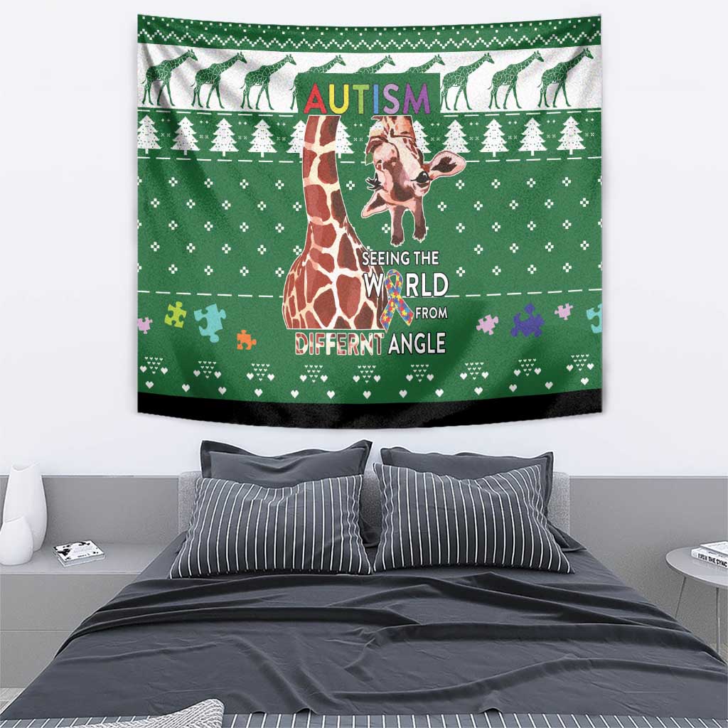 Giraffe Autism Tapestry Seeing The World From Different Angles - Wonder Print Shop