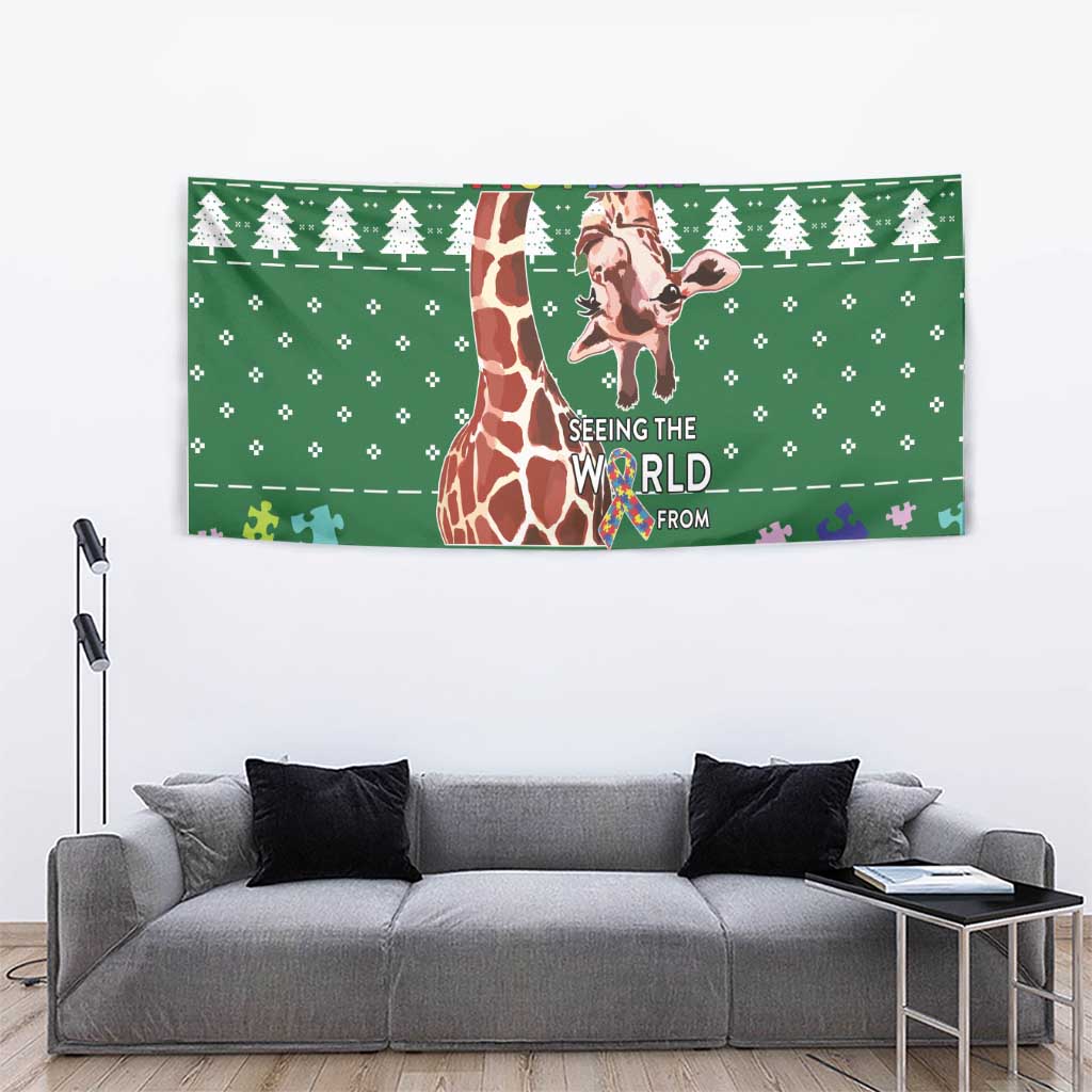 Giraffe Autism Tapestry Seeing The World From Different Angles - Wonder Print Shop
