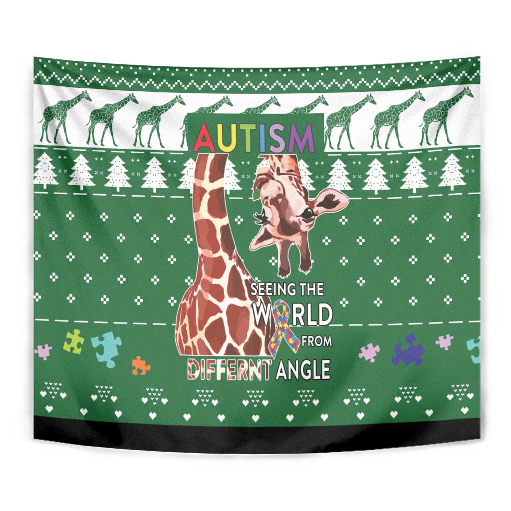 Giraffe Autism Tapestry Seeing The World From Different Angles - Wonder Print Shop