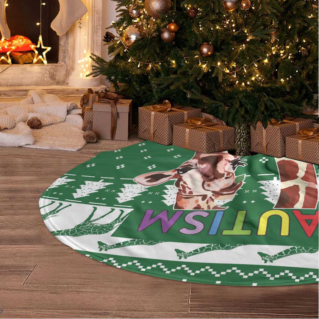 Giraffe Autism Tree Skirt Seeing The World From Different Angles - Wonder Print Shop
