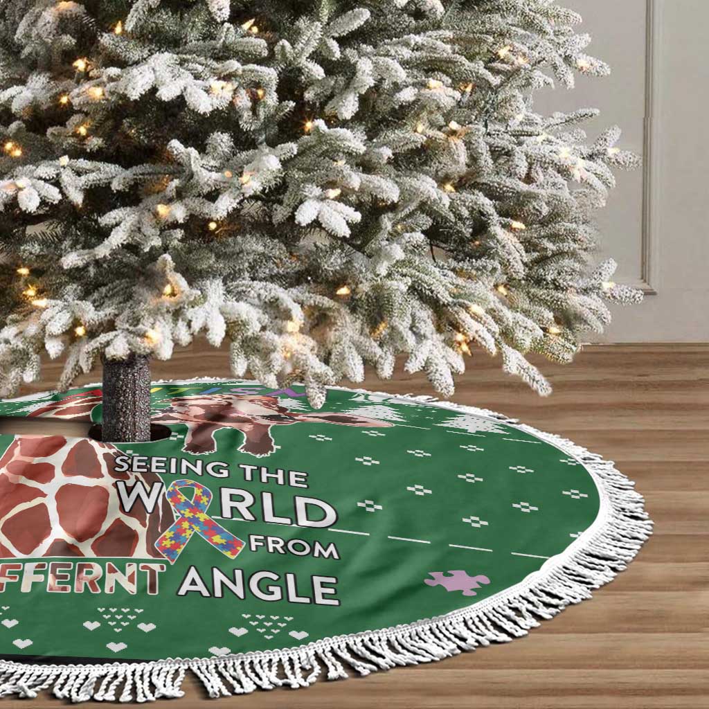 Giraffe Autism Tree Skirt Seeing The World From Different Angles - Wonder Print Shop
