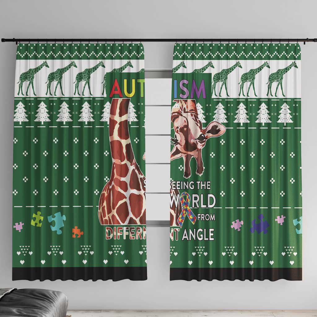 Giraffe Autism Window Curtain Seeing The World From Different Angles - Wonder Print Shop