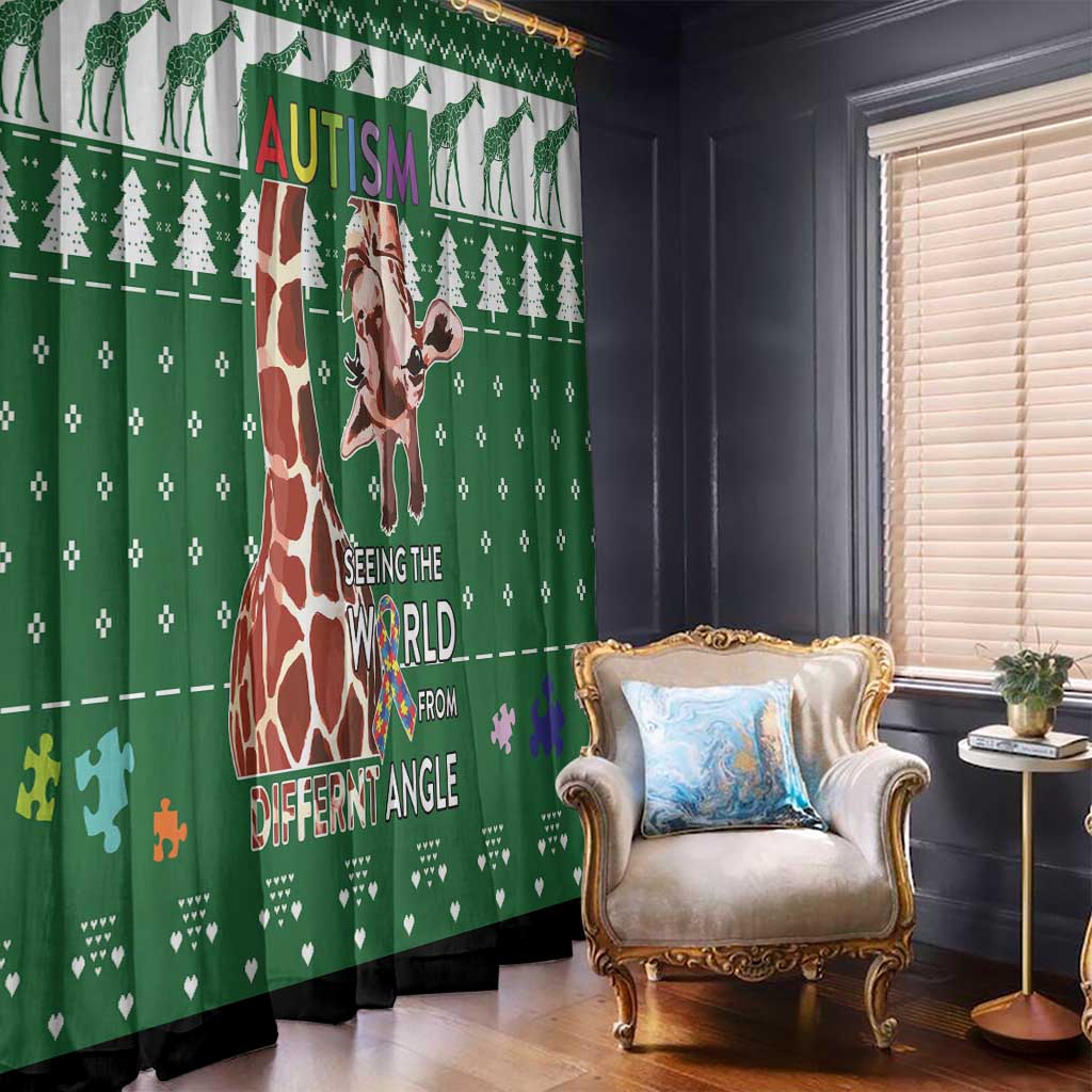 Giraffe Autism Window Curtain Seeing The World From Different Angles - Wonder Print Shop